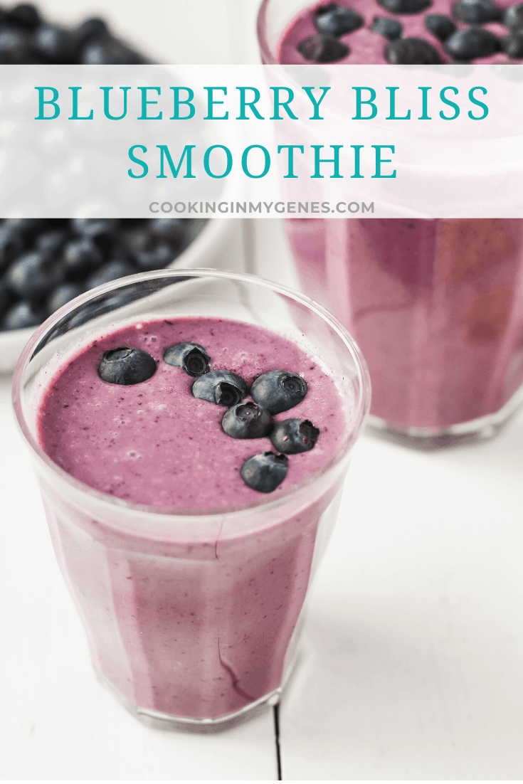 Blueberry Bliss Smoothie - Cooking in my Genes