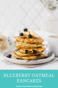 Blueberry Oatmeal Pancakes - Cooking in my Genes