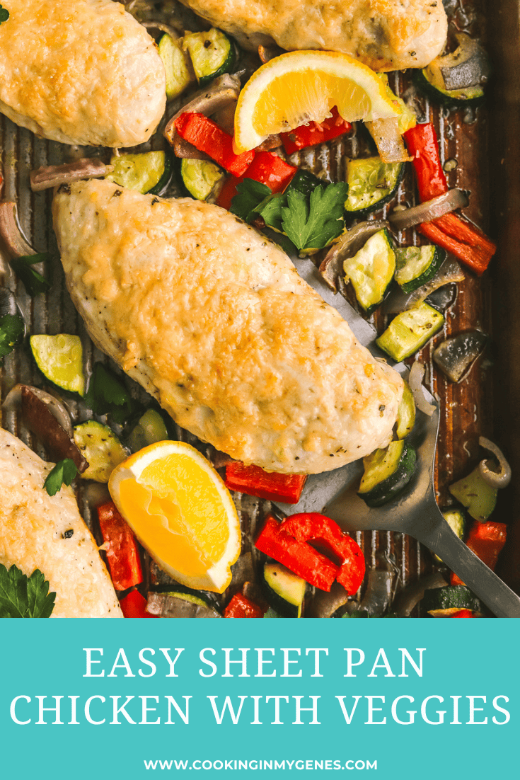 Easy Sheet Pan Roasted Chicken with Vegetables - Cooking in my Genes