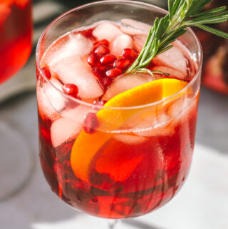 The Best Pomegranate Aperol Spritz Holiday Cocktail - Cooking in my Genes