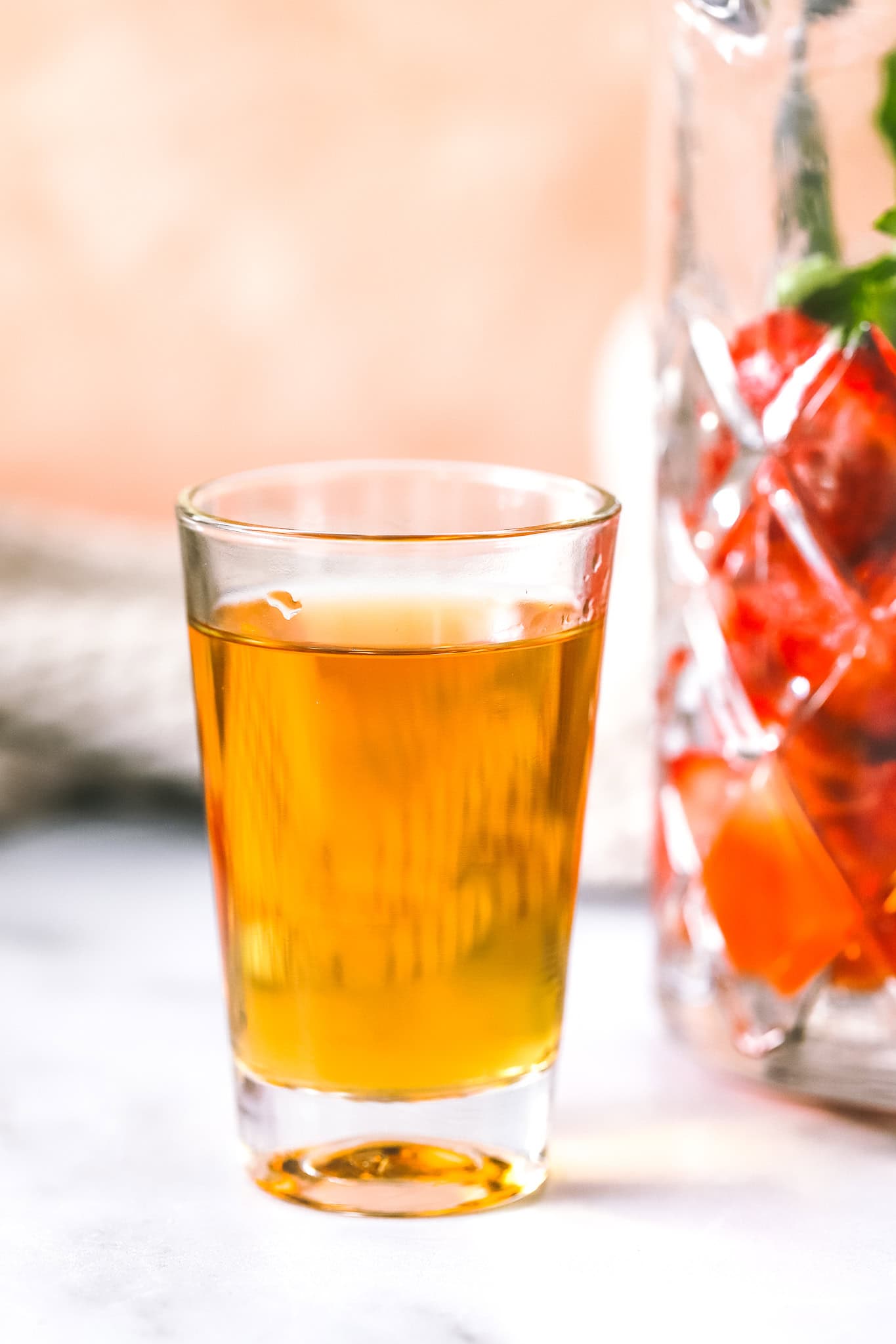 bourbon in a shot glass