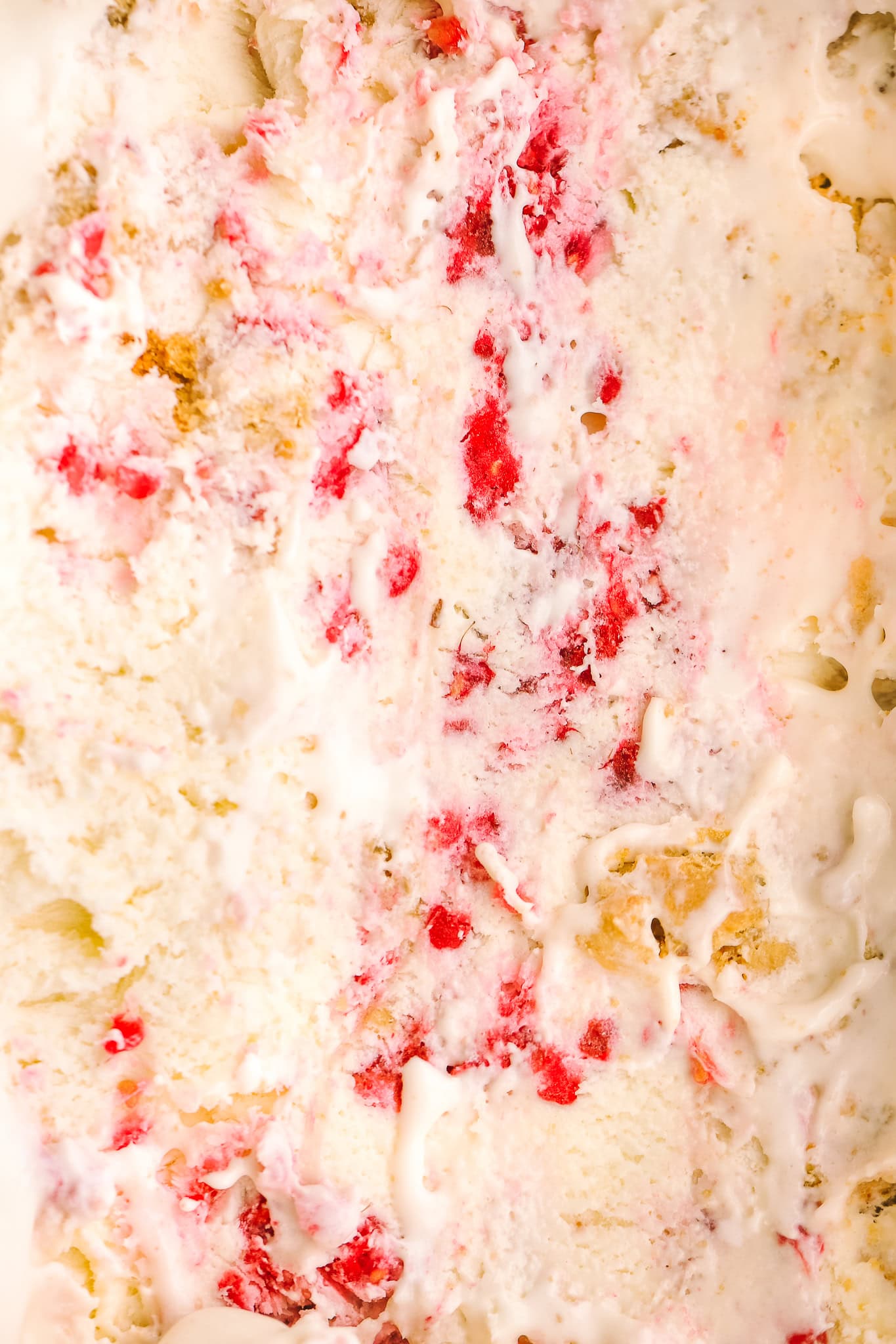 close up of raspberry ice cream