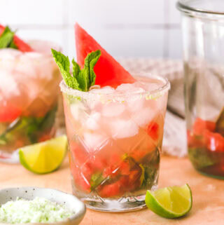 watermelon mojito in a glass