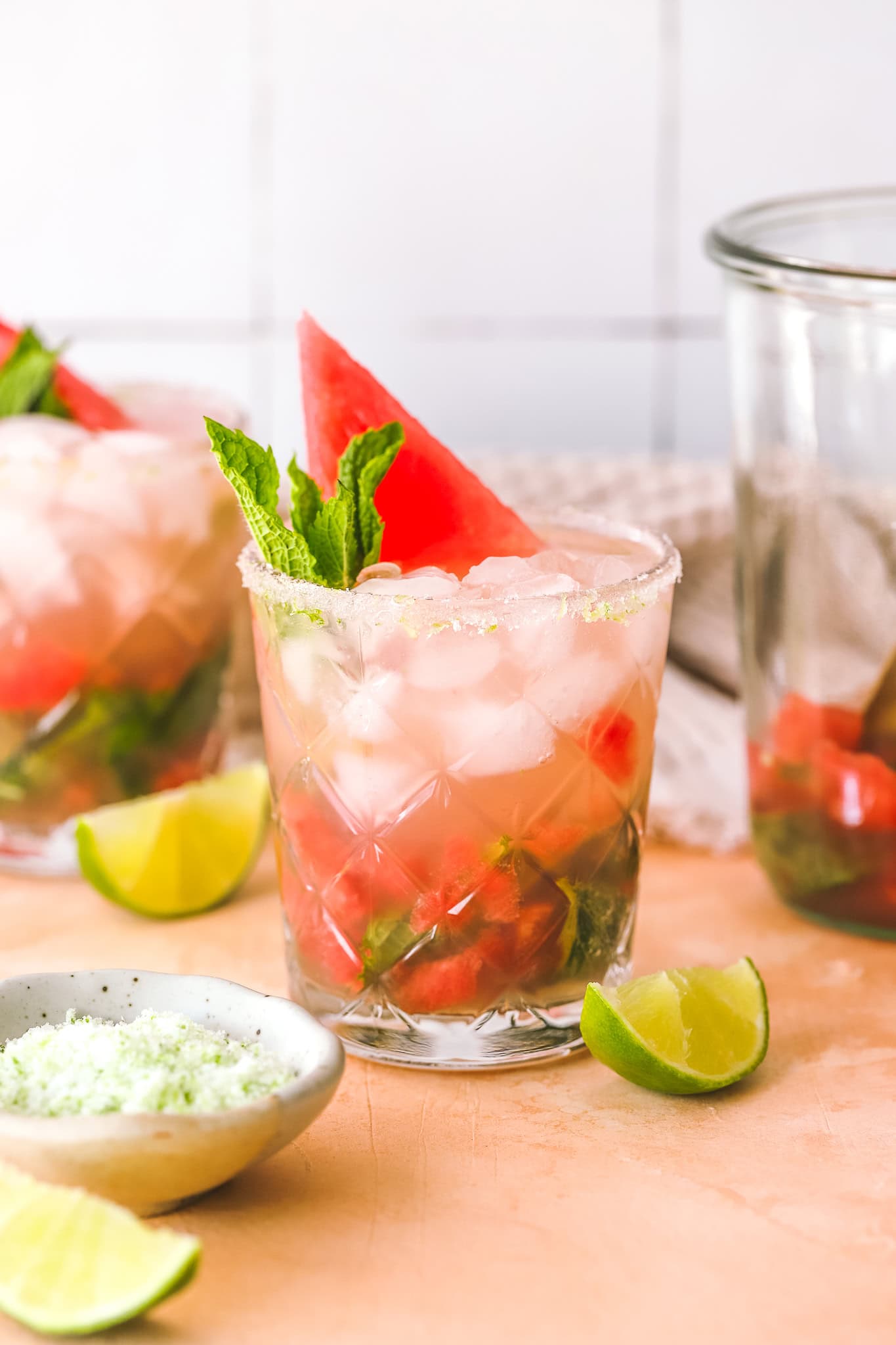 watermelon mojito in a glass