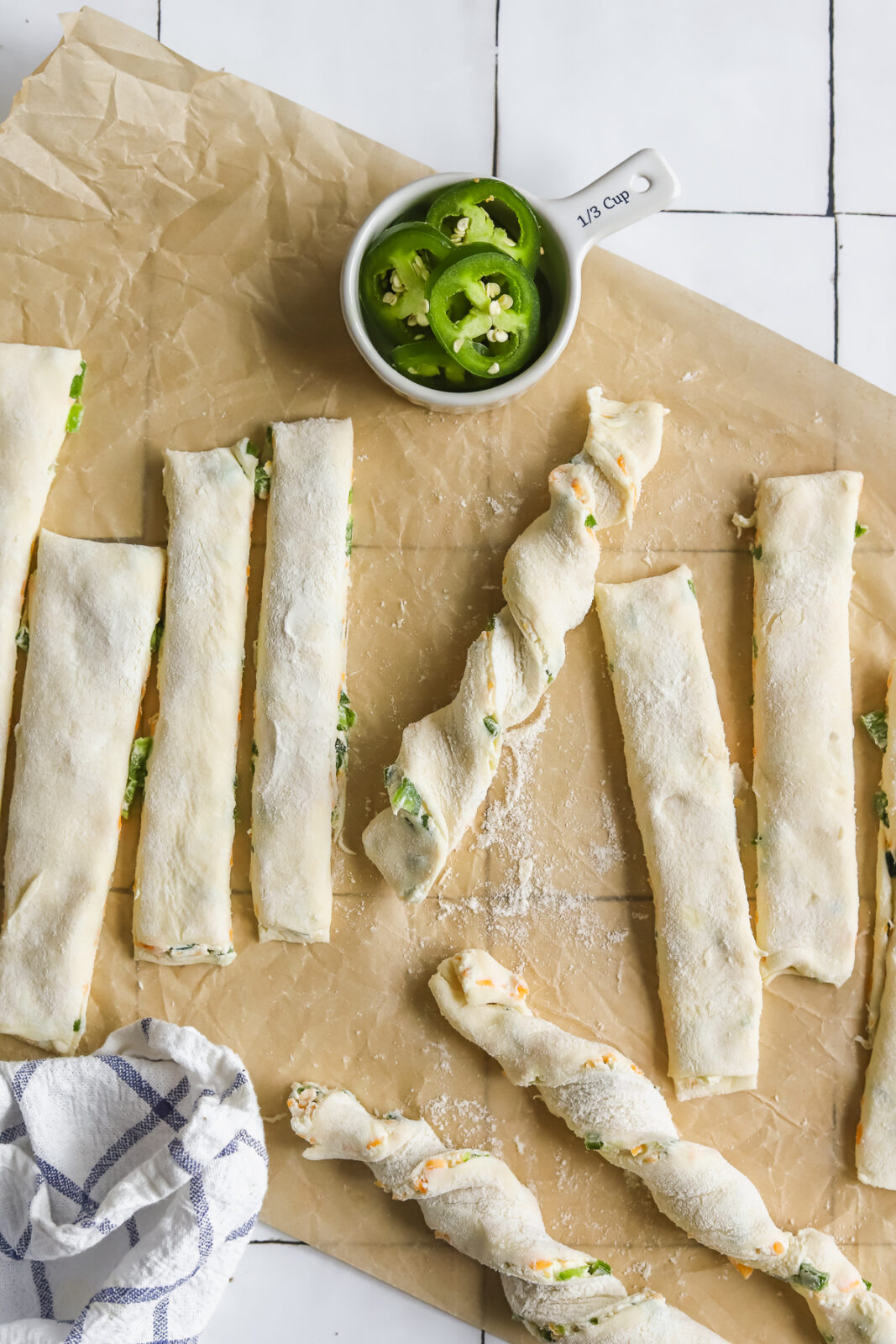 cheese twists before baking